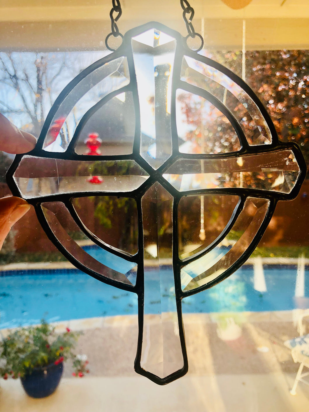 Beveled Glass Celtic Cross