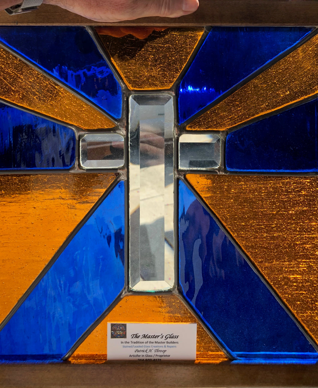 Beveled Glass Cross 16