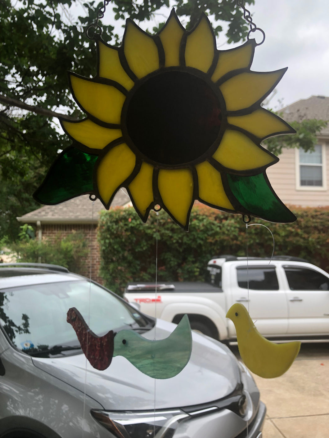 Sun-flower and Birds Sun-catcher