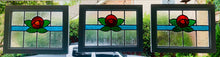 Load image into Gallery viewer, Art Deco English Rose in Raindrop Surround 22&quot; x 17&quot;
